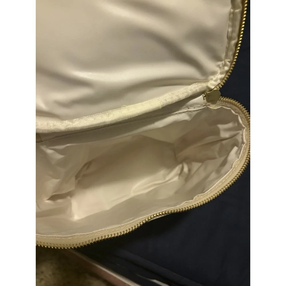 Kate Spade New York Polka Dot “Lunch” Beige & Black Insulated Lunch Box Tote Bag